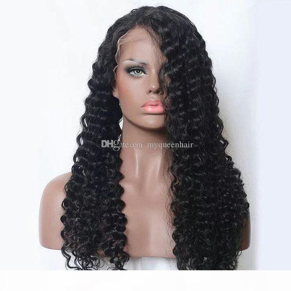 my queen hair pretty 100% unprocessed virgin human hair long natural color deep wave for women lace front wig, Black;brown
my queen hair pretty 100% unprocessed virgin human hair long natural color deep wave for women lace front wig, Black;brown