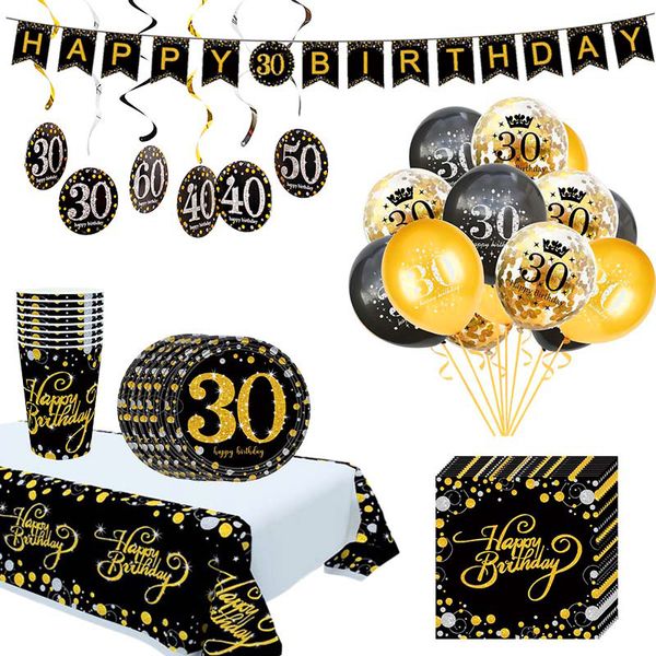disposable tableware happy balloons banner 30th 40th 50th birthday party decorations supplies
disposable tableware happy balloons banner 30th 40th 50th birthday party decorations supplies