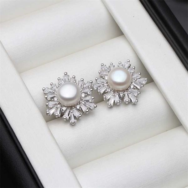 real 925 sterling silver fine natural freshwater pearl jewelry for office women boho stud earrings white pink purple black 220210, Golden;silver
real 925 sterling silver fine natural freshwater pearl jewelry for office women boho stud earrings white pink purple black 220210, Golden;silver