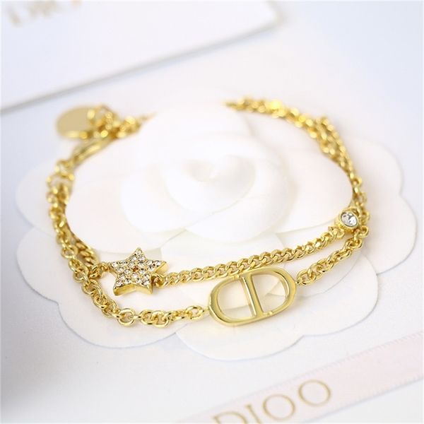 85% off factory clearance new family bracelet female classic double-layer chain body, Black
85% off factory clearance new family bracelet female classic double-layer chain body, Black