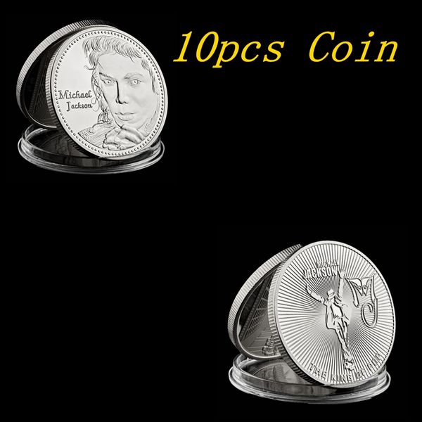 10pcs decoration super star michael jackson pop souvenir coin silver plated usa commemorative coin collection
10pcs decoration super star michael jackson pop souvenir coin silver plated usa commemorative coin collection