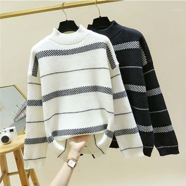 women's sweaters striped for women plus size winter clothes white black longs sleeve pullover casual fashion knitted sweater1
women's sweaters striped for women plus size winter clothes white black longs sleeve pullover casual fashion knitted sweater1