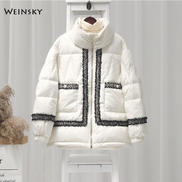 women vintage style thick jacket white duck down short winter warm coats female outwear 
women vintage style thick jacket white duck down short winter warm coats female outwear