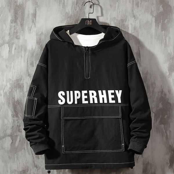 mens hooded clothing jacket men 2020 black windbreakers hip hop japanese streetwear male korean style jackets for men, Black;brown 
mens hooded clothing jacket men 2020 black windbreakers hip hop japanese streetwear male korean style jackets for men, Black;brown
