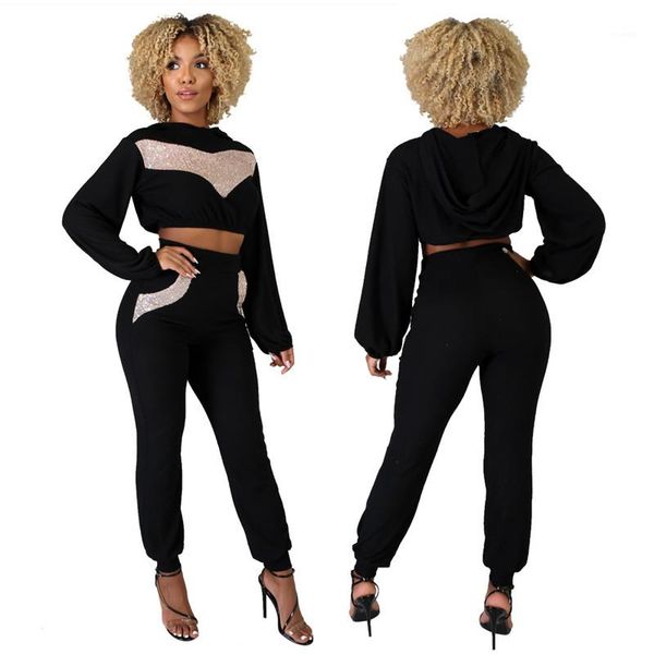 sleeve o neck two piece pants set new women designer clothes sequins patchwork women 2pcs fashion long, Gray
sleeve o neck two piece pants set new women designer clothes sequins patchwork women 2pcs fashion long, Gray
