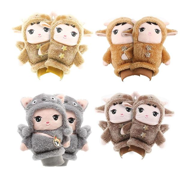 1pair cute cartoon gloves soft velvet fingerless gloves for women girls hand warmer wrist mittens winter handschoenen, Blue;gray
1pair cute cartoon gloves soft velvet fingerless gloves for women girls hand warmer wrist mittens winter handschoenen, Blue;gray