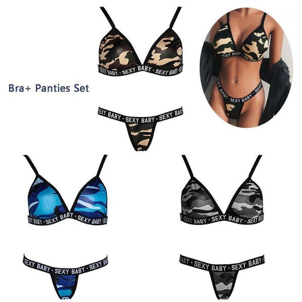 1 pc summer women fashion camouflage bra + panties set halter neck letter printed bra g-string suit underwear nightwear1, Red;black
1 pc summer women fashion camouflage bra + panties set halter neck letter printed bra g-string suit underwear nightwear1, Red;black