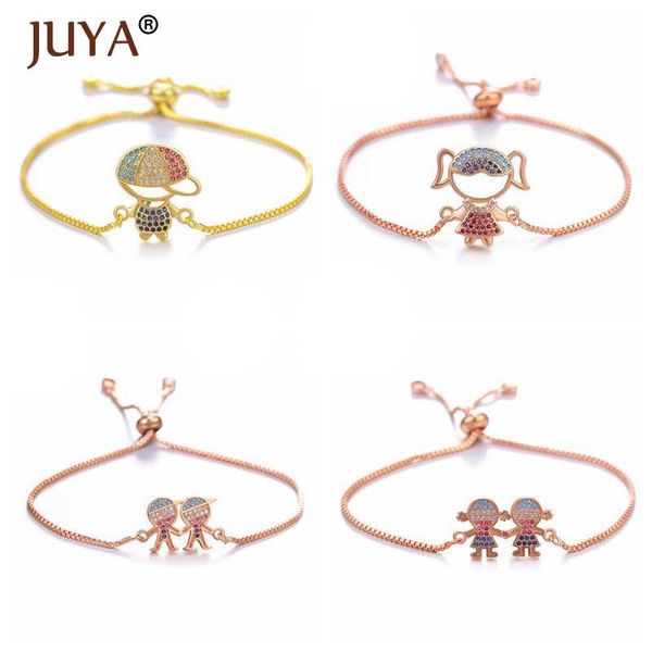 juya 2020 latest design micro pave cute figure family bracelets with mom girl boy adjustable chain charm jewelry for women, Golden;silver
juya 2020 latest design micro pave cute figure family bracelets with mom girl boy adjustable chain charm jewelry for women, Golden;silver