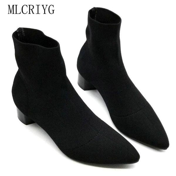 boots 2021 fashion ankle women's autumn ins sweater solid shoes woman med heels casual for office ladies, Black
boots 2021 fashion ankle women's autumn ins sweater solid shoes woman med heels casual for office ladies, Black