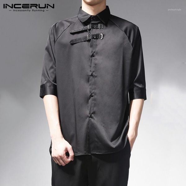 men's casual shirts 2021 men solid color shirt retro half sleeve chic lapel button summer streetwear camisas hombre s-5xl incerun1, White;black
men's casual shirts 2021 men solid color shirt retro half sleeve chic lapel button summer streetwear camisas hombre s-5xl incerun1, White;black