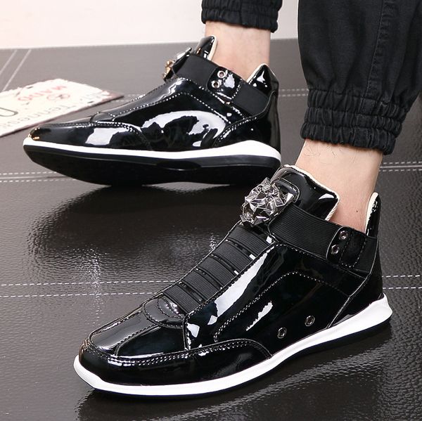 2020 new autumn new korean style mens fashion shoes retro british casual shoes glossy patent leather mens personality fashion nightclub mens, Black;white
2020 new autumn new korean style mens fashion shoes retro british casual shoes glossy patent leather mens personality fashion nightclub mens, Black;white