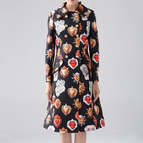 fall 2020 new female celebrities coat elegant fashionable turn-down collar double breasted hearts printed long trench coat, Tan;black
fall 2020 new female celebrities coat elegant fashionable turn-down collar double breasted hearts printed long trench coat, Tan;black