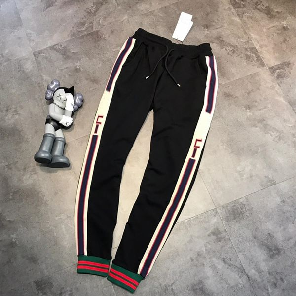 ribbon embroidered guard pants women's autumn new splicing medium waist couple large loose casual terry, White;black
ribbon embroidered guard pants women's autumn new splicing medium waist couple large loose casual terry, White;black