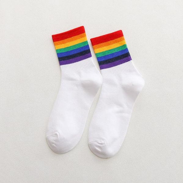 1 pair women's socks cotton rainbow stripes socks christmas fashion casual tide socks harajuku korean christmas gift wmtifd, Black
1 pair women's socks cotton rainbow stripes socks christmas fashion casual tide socks harajuku korean christmas gift wmtifd, Black