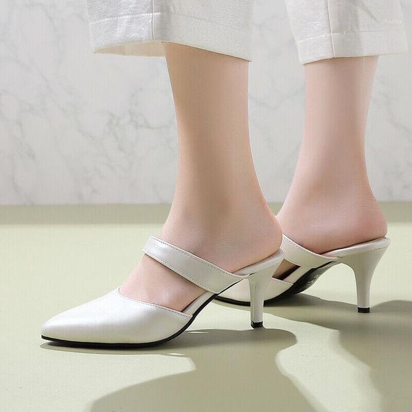 slippers chic shoes slingbacks slipper women's pumps high heels clunwear pointed ladys1, Black
slippers chic shoes slingbacks slipper women's pumps high heels clunwear pointed ladys1, Black