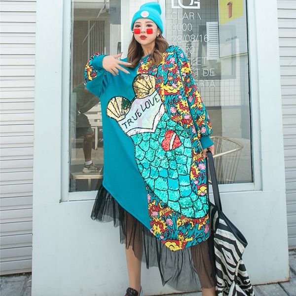 2021 Skin Sequins Shirt Dress New Woman Beauty Fish Mesh Hem Seam Long Sleeves Streetwear SR4B, Black;gray
2021 Skin Sequins Shirt Dress New Woman Beauty Fish Mesh Hem Seam Long Sleeves Streetwear SR4B, Black;gray
