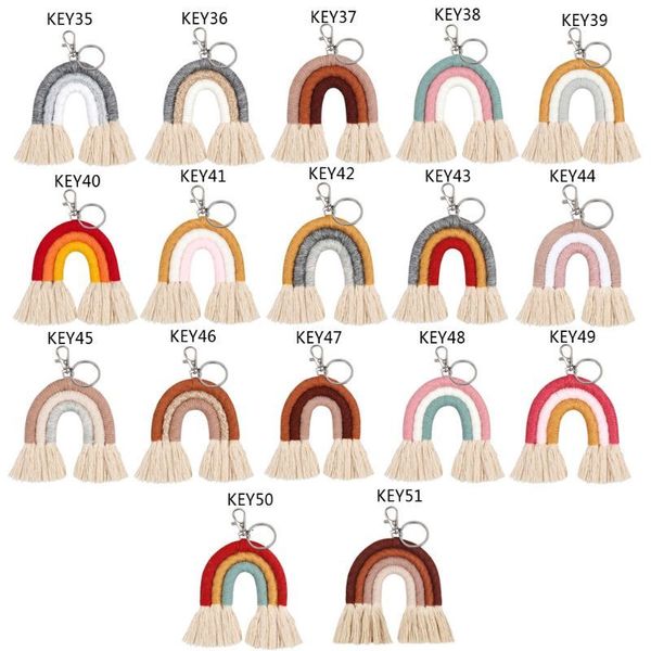 luxury- weaving rainbow keychains for women tassel macrame keyrings key holder jewelry, Silver
luxury- weaving rainbow keychains for women tassel macrame keyrings key holder jewelry, Silver