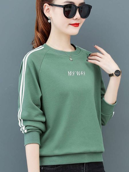 sweater women's autumn and plush loose winter 2020 new korean foreign style round neck thickened super fire coat, Black