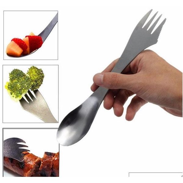 stainless steel fork spoon spork 3 in 1 tableware camping hiking multifunction portable cutlery picnic spoon fork hha1113
stainless steel fork spoon spork 3 in 1 tableware camping hiking multifunction portable cutlery picnic spoon fork hha1113