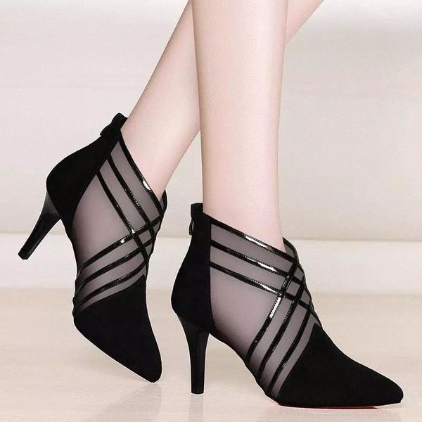fashion mesh lace crossed stripe women ladies casual pointed toe high stilettos heels pumps feminine mujer sandals shoes #j246, Black
fashion mesh lace crossed stripe women ladies casual pointed toe high stilettos heels pumps feminine mujer sandals shoes #j246, Black