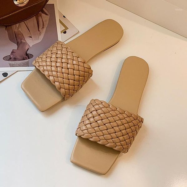 women square toe flat slippers beach sandals casual flip flops woman braided charm shoes ladies female slides fashion slipper1, Black
women square toe flat slippers beach sandals casual flip flops woman braided charm shoes ladies female slides fashion slipper1, Black