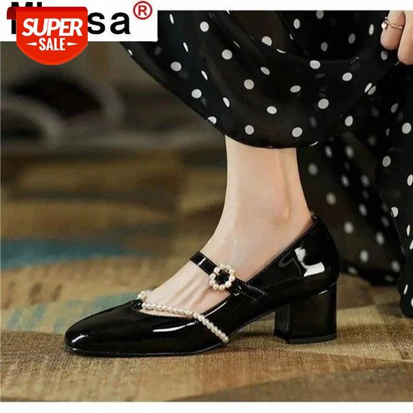 new comfort shoes women pumps square toe fashion pearl thick high heel sweet casual party zapatos rojos mujer women shoes #ev1o, Black
new comfort shoes women pumps square toe fashion pearl thick high heel sweet casual party zapatos rojos mujer women shoes #ev1o, Black