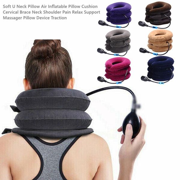 1pc soft inflatable u neck pillow cervical shoulder pain relief massage cushion traction device pad
1pc soft inflatable u neck pillow cervical shoulder pain relief massage cushion traction device pad