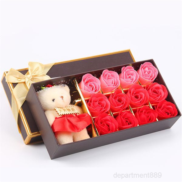 a-12 pcs romantic artificial soap flower with toy bear box mother's valentine's day rose gift owa2296
a-12 pcs romantic artificial soap flower with toy bear box mother's valentine's day rose gift owa2296