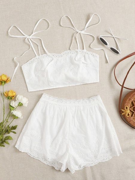 tie backless cami and shorts set y5dh#, White
tie backless cami and shorts set y5dh#, White