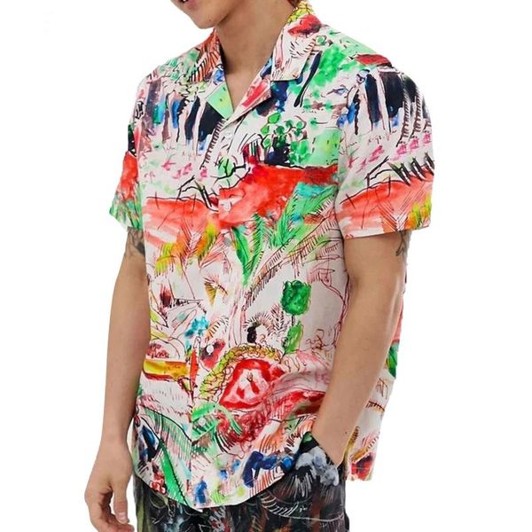 hawaiian harajuku men's short sleeve shirts summer beach shirts for men casual turn-down collar button up shirt chemise homme, White;black
hawaiian harajuku men's short sleeve shirts summer beach shirts for men casual turn-down collar button up shirt chemise homme, White;black