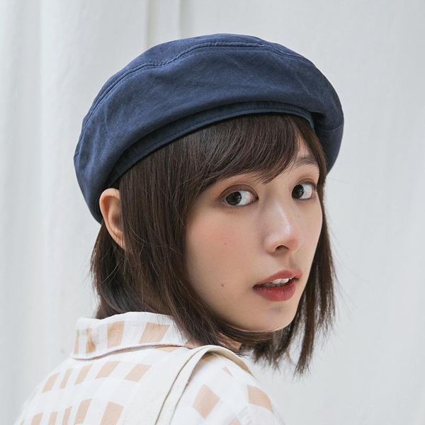 berets spring and autumn women's korean version of all kinds solid color cotton bud hat dome sun summer women fashion, Blue;gray
berets spring and autumn women's korean version of all kinds solid color cotton bud hat dome sun summer women fashion, Blue;gray