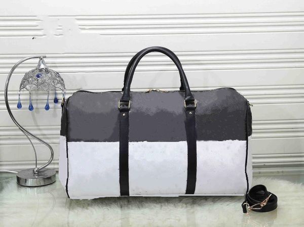 women men bags new fashion men women travel bag duffle bag, leather luggage handbags large contrast color white capacity sport bag
women men bags new fashion men women travel bag duffle bag, leather luggage handbags large contrast color white capacity sport bag
