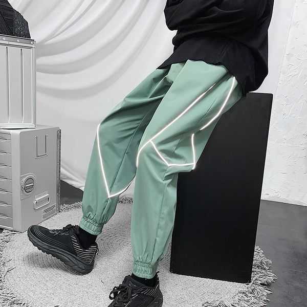 2021 new trend korean version casual splice pants reflective strip ankle-length pants streetwear jogger trousers size m-5xl, Black
2021 new trend korean version casual splice pants reflective strip ankle-length pants streetwear jogger trousers size m-5xl, Black