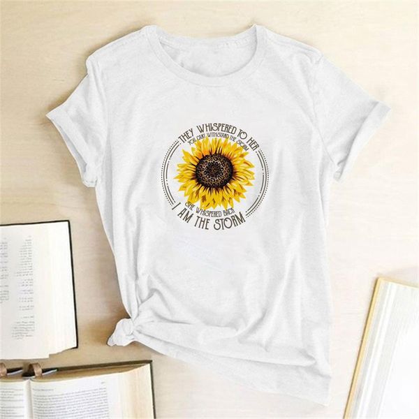 sunflower printing t-shirts women summer short sleeve shirt for women 2021 fashion graphic t shirts aesthetic camisetas de mujer, White
sunflower printing t-shirts women summer short sleeve shirt for women 2021 fashion graphic t shirts aesthetic camisetas de mujer, White