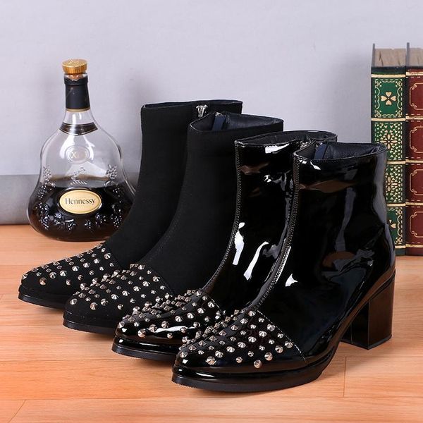new steel toe metal botas masculina mens boots handmade high heels cowboy boots studded mens dress, Black
new steel toe metal botas masculina mens boots handmade high heels cowboy boots studded mens dress, Black