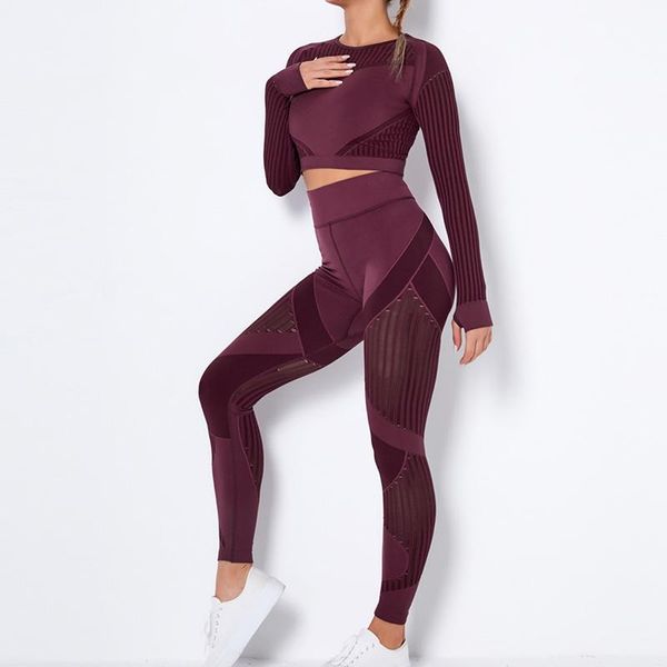 running sets 2 piece set seamless yoga women long sleeve sports high waist pants leggings wear for gym clothes, Black;blue
running sets 2 piece set seamless yoga women long sleeve sports high waist pants leggings wear for gym clothes, Black;blue