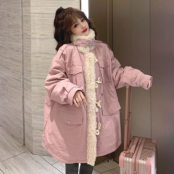 women's down & parkas 2021 winter fashion ladies coat casual women overcoat loose solid color warm female outerwear, Black
women's down & parkas 2021 winter fashion ladies coat casual women overcoat loose solid color warm female outerwear, Black