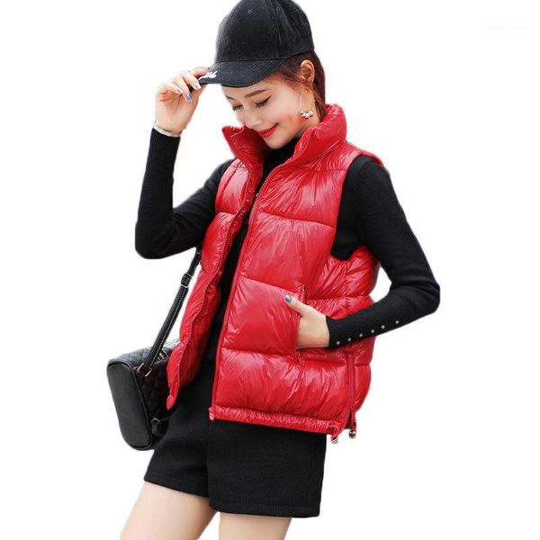 vest women winter autumn short sleeveless down cotton waistcoat casual korean stand collar thicken slim ladies vest jacket f1091, Black;white
vest women winter autumn short sleeveless down cotton waistcoat casual korean stand collar thicken slim ladies vest jacket f1091, Black;white