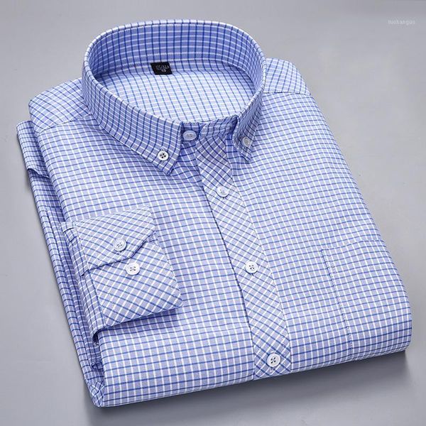 men's long-sleeve checkered oxford dress shirts with left chest pocket quality standard-fit button down cotton shirt1, White;black
men's long-sleeve checkered oxford dress shirts with left chest pocket quality standard-fit button down cotton shirt1, White;black