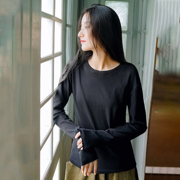new 2020 t- round neck long sleeve t-shirt loose solid color base shirt white women's ins women's clothing ydl0j
new 2020 t- round neck long sleeve t-shirt loose solid color base shirt white women's ins women's clothing ydl0j