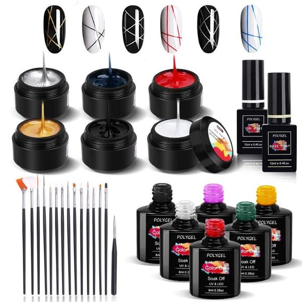 nail art kits drawing elastic spider glue gel set painting design line for diy with 15 pcs brushes
nail art kits drawing elastic spider glue gel set painting design line for diy with 15 pcs brushes