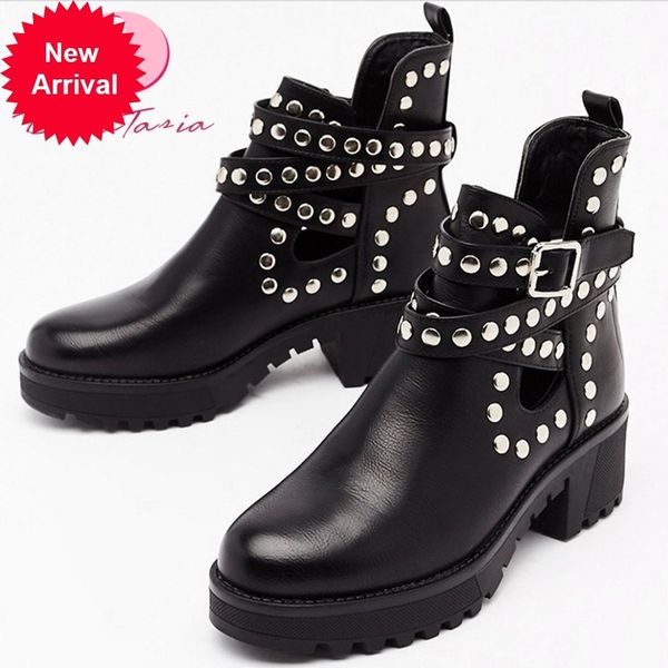 2021 the new new female ankle chunky fashion rivet boots -street women's shoes t64q, Black
2021 the new new female ankle chunky fashion rivet boots -street women's shoes t64q, Black