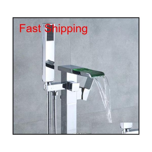 floor mounted bathtub faucet standing led tub filler mixer jllnjv insyard
