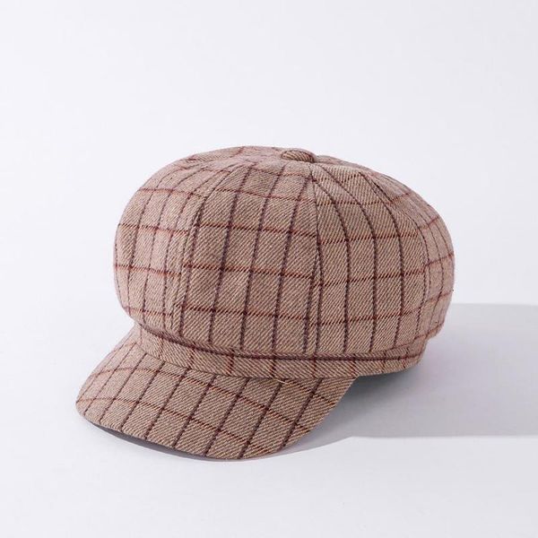 yqyxcy hat beret women's winter plaid octagonal hat female british retro painter cap ladies hats newsboy cap gorros casquette, Blue;gray
yqyxcy hat beret women's winter plaid octagonal hat female british retro painter cap ladies hats newsboy cap gorros casquette, Blue;gray
