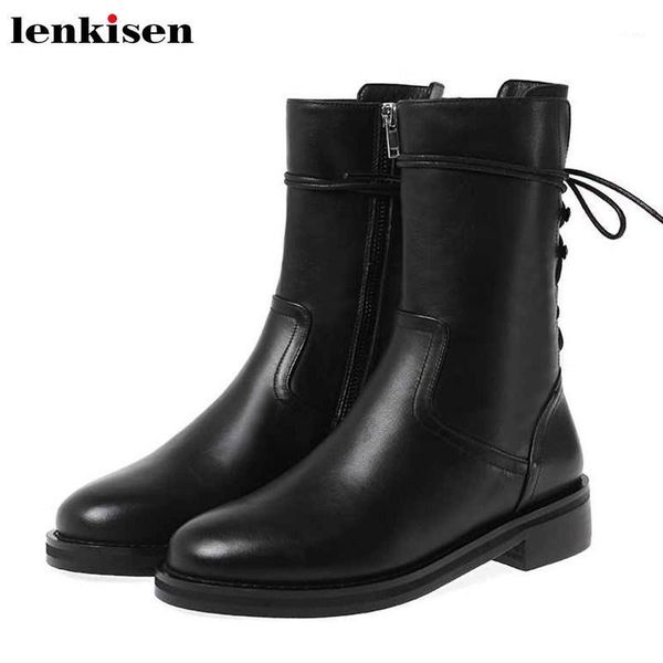 boots lenkisen large size concise cow leather lace up round toe med heels winter daily wear keep warm women mid-calf l6b1, Black
boots lenkisen large size concise cow leather lace up round toe med heels winter daily wear keep warm women mid-calf l6b1, Black