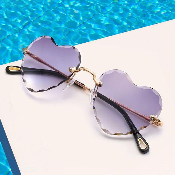 sunglasses men women heart lens rimless sun glasses for female male vintage retro woman brand designer elegant luxury, White;black
sunglasses men women heart lens rimless sun glasses for female male vintage retro woman brand designer elegant luxury, White;black