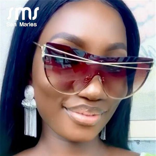 sunglasses fashion oversized cat eye women luxury metal one piece rimless frame sun glasses female male eyewear shades uv400, White;black
sunglasses fashion oversized cat eye women luxury metal one piece rimless frame sun glasses female male eyewear shades uv400, White;black