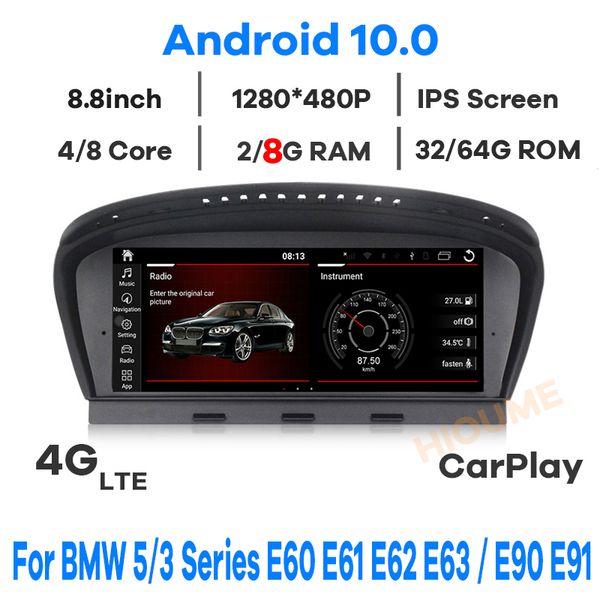 8.8" 8core 8+64g android 10 car multimedia player gps radio for bmw 5 series e60 e61 e62 e63 3 e90 e91 ccc/cic stereo
8.8" 8core 8+64g android 10 car multimedia player gps radio for bmw 5 series e60 e61 e62 e63 3 e90 e91 ccc/cic stereo
