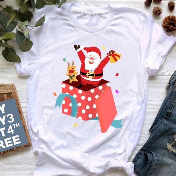 women santa claus graphic print tee shirt christmas gift fashion short sleeve tshirt female casual cotton tshirt, White
women santa claus graphic print tee shirt christmas gift fashion short sleeve tshirt female casual cotton tshirt, White