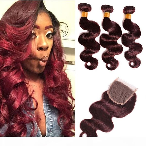 brazilian virgin hair weave body wave 99j brazilian hair red wine human hair 3 bundles purple weave with 4x4 lace closure, Black;brown
brazilian virgin hair weave body wave 99j brazilian hair red wine human hair 3 bundles purple weave with 4x4 lace closure, Black;brown